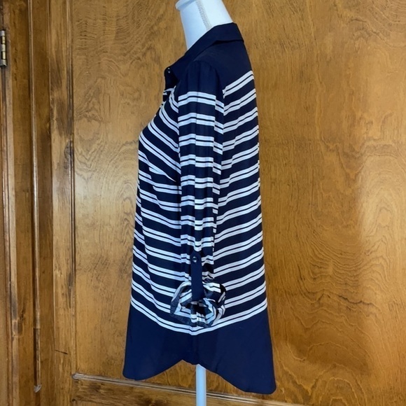 Talbots Strioed Buttondown Tunic - EUC - Picture 3 of 6